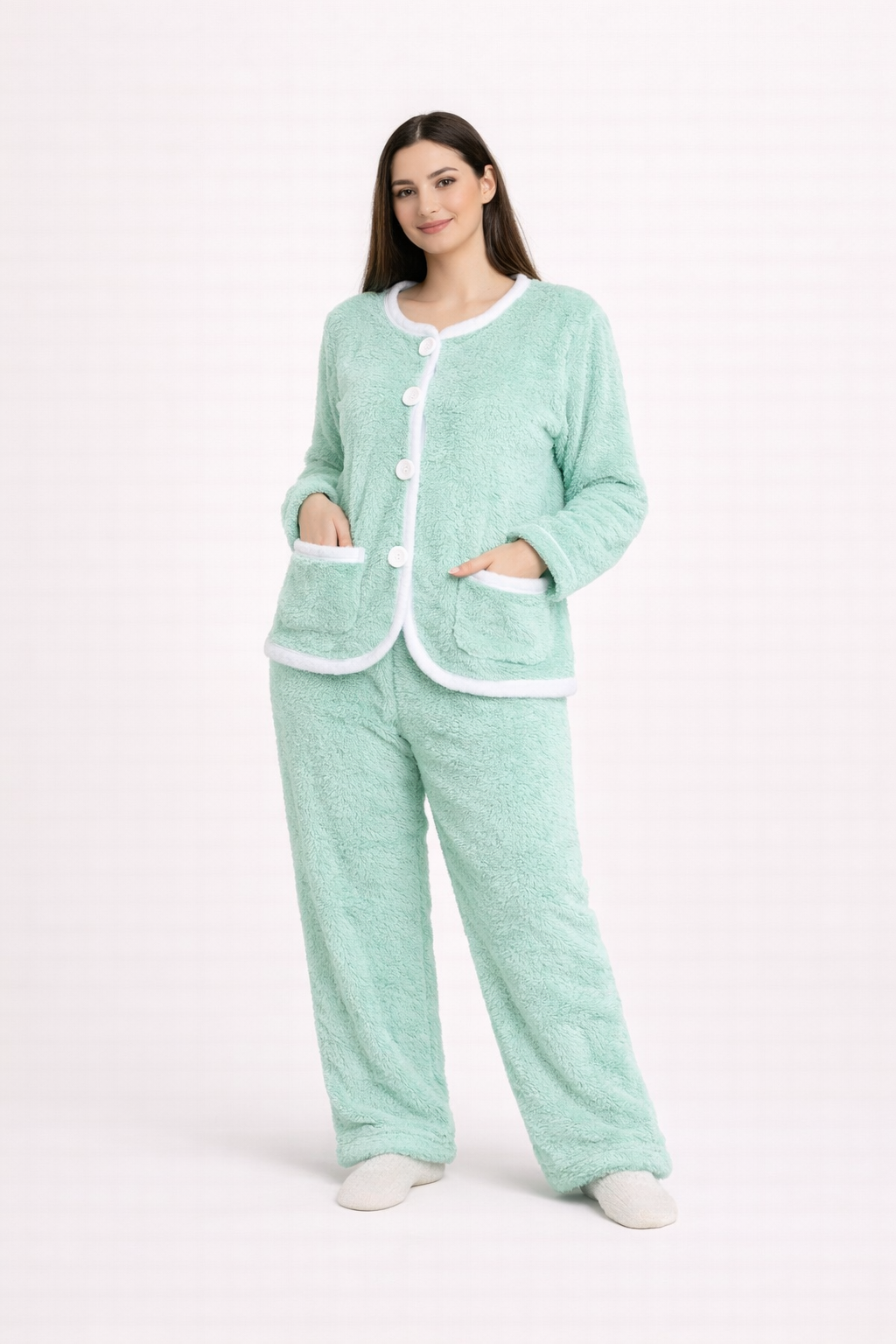 Pyjama Femme Miss – Élégance Polaire &amp; Confort Absolu