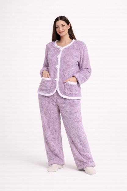 Pyjama Femme Miss – Élégance Polaire &amp; Confort Absolu