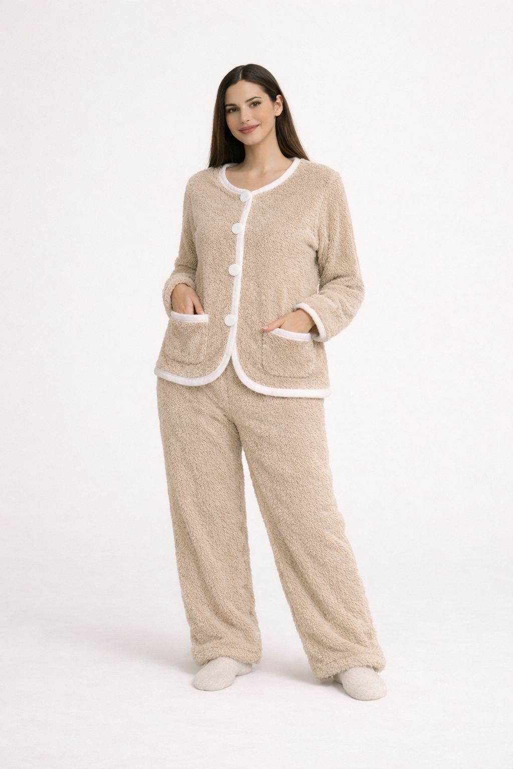 Pyjama Femme Miss – Élégance Polaire &amp; Confort Absolu